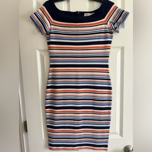 Michael Kors boatneck bodycon striped dress